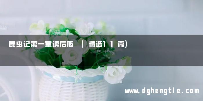 昆虫记第一章读后感 (精选11篇)